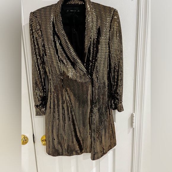 zara gold blazer dress gold blazer dress zara